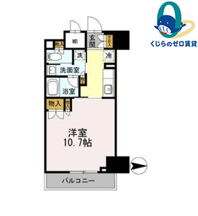 愛知県名古屋市中区栄4丁目(マンション)の賃貸物件の間取り