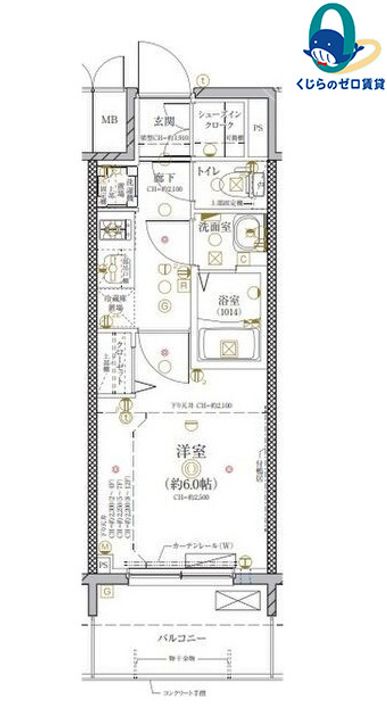 愛知県名古屋市中区正木4丁目(マンション)の賃貸物件の間取り