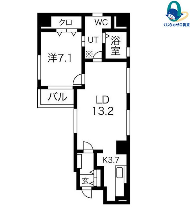 愛知県名古屋市中区錦3丁目(マンション)の賃貸物件の間取り