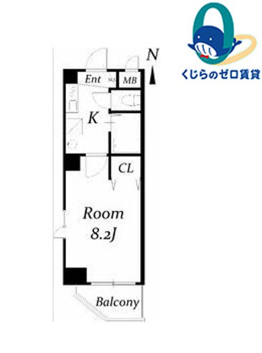 愛知県名古屋市中区古渡町(マンション)の賃貸物件の間取り