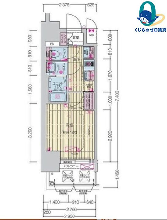 愛知県名古屋市瑞穂区瑞穂通1丁目(マンション)の賃貸物件の間取り