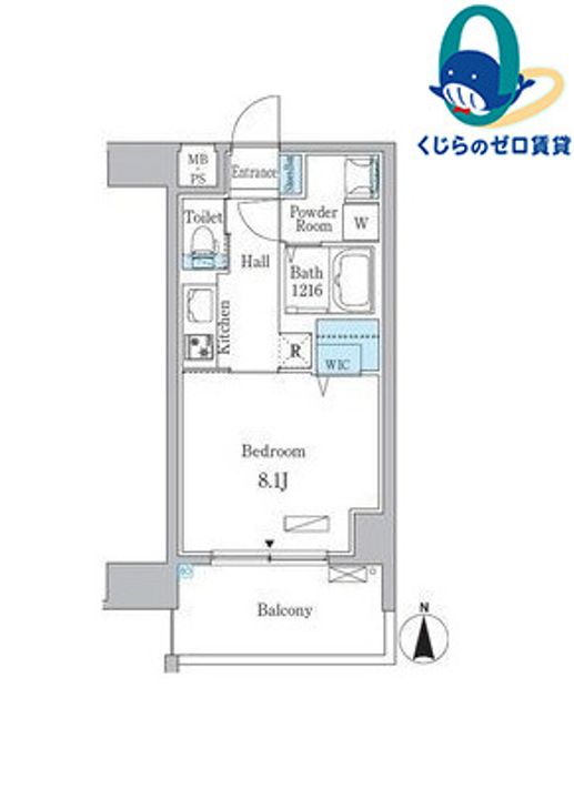 愛知県名古屋市中村区亀島2丁目(マンション)の賃貸物件の間取り