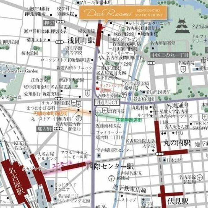 愛知県名古屋市西区浅間1丁目(マンション)の賃貸物件の地図