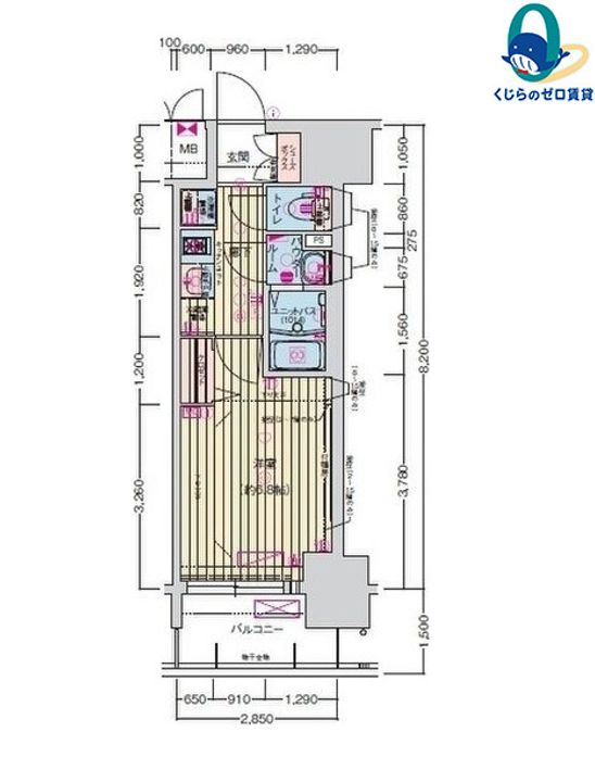 愛知県名古屋市中村区竹橋町(マンション)の賃貸物件の間取り