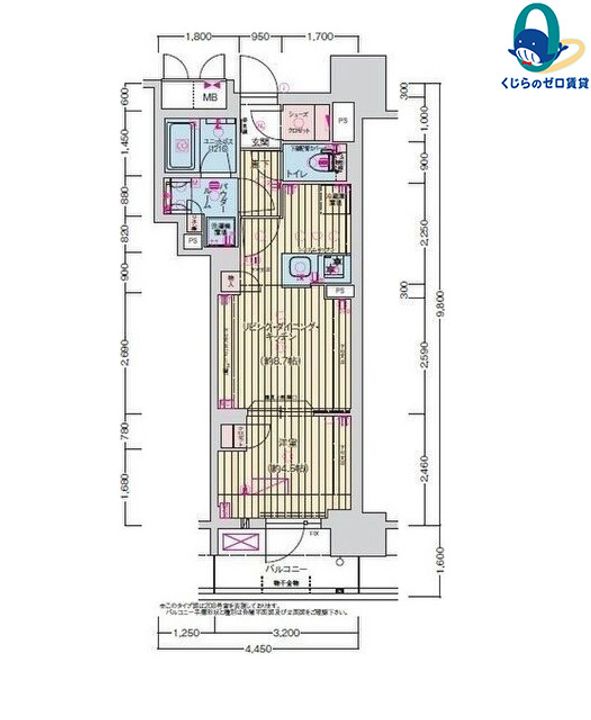愛知県名古屋市中村区名駅南3丁目(マンション)の賃貸物件の間取り