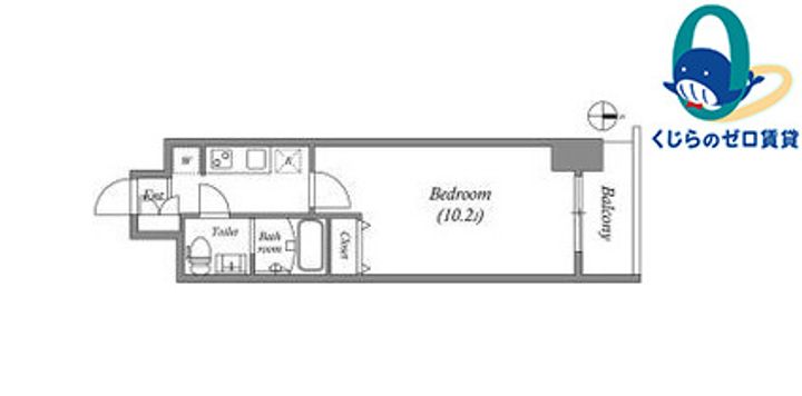 愛知県名古屋市中区栄1丁目(マンション)の賃貸物件の間取り