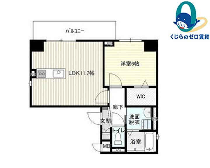 愛知県名古屋市熱田区二番2丁目(マンション)の賃貸物件の間取り