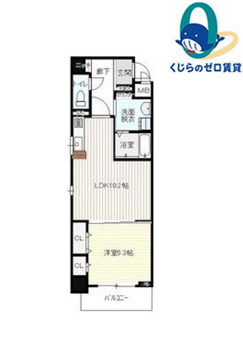 愛知県名古屋市熱田区二番2丁目(マンション)の賃貸物件の間取り