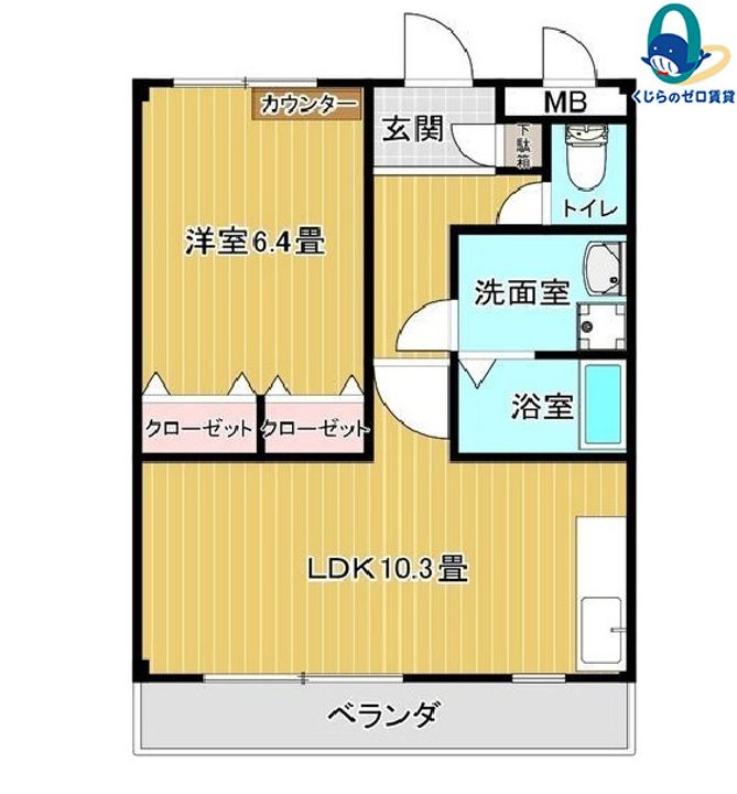 愛知県名古屋市守山区川北町(マンション)の賃貸物件の間取り