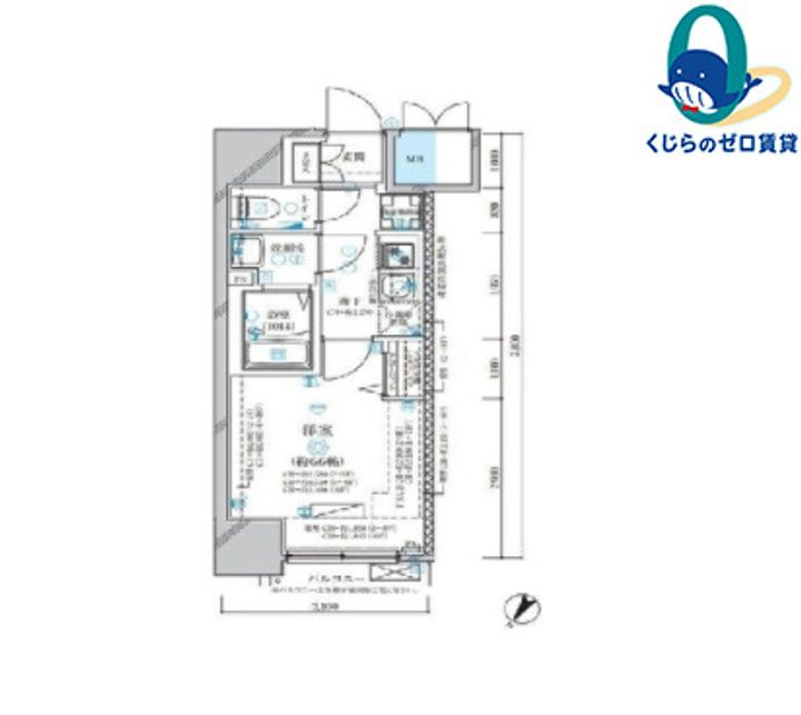愛知県名古屋市中村区鳥居通5丁目(マンション)の賃貸物件の間取り