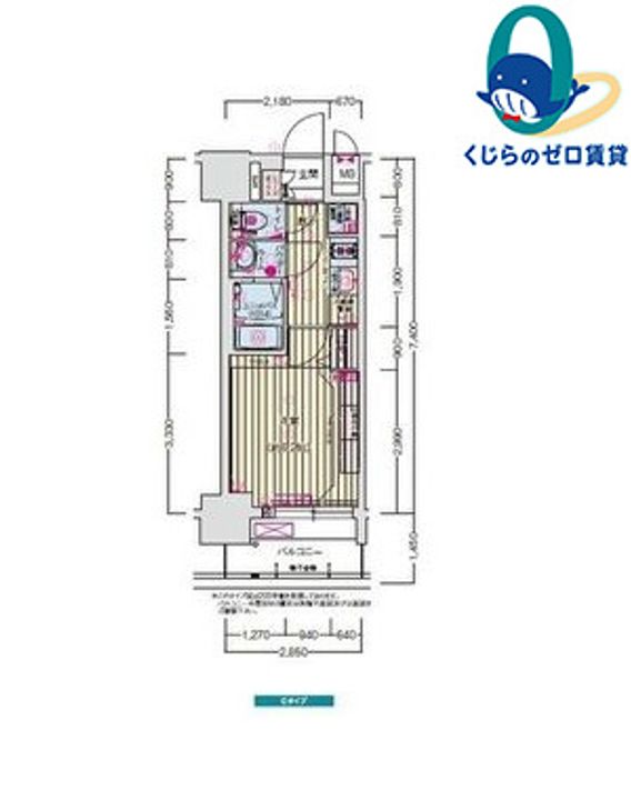 愛知県名古屋市西区菊井2丁目(マンション)の賃貸物件の間取り