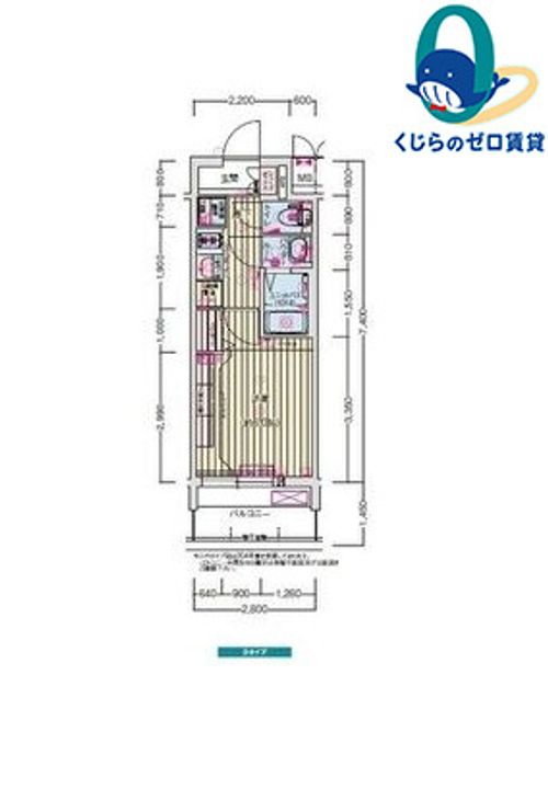 愛知県名古屋市西区菊井2丁目(マンション)の賃貸物件の間取り