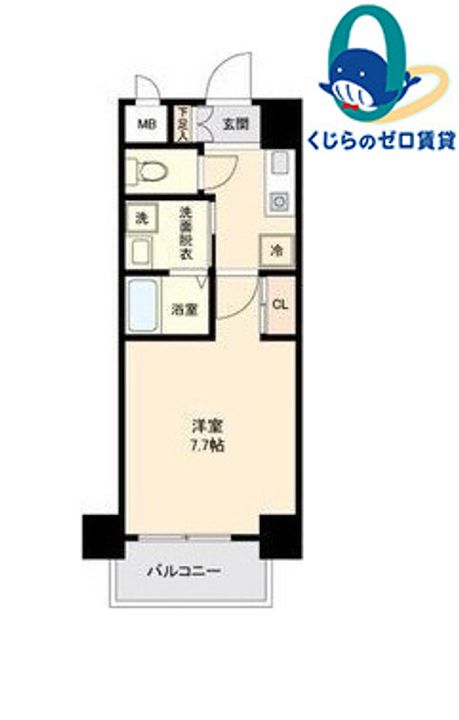 愛知県名古屋市昭和区滝川町(マンション)の賃貸物件の間取り
