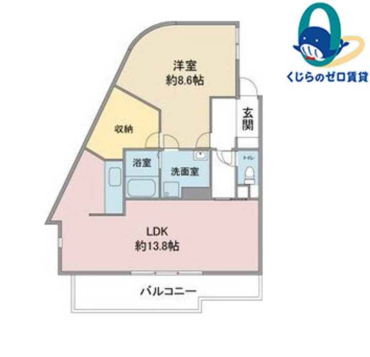 愛知県名古屋市名東区高社2丁目(マンション)の賃貸物件の間取り
