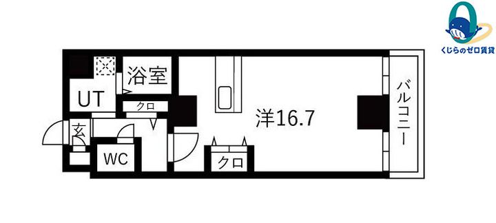 愛知県名古屋市中区栄5丁目(マンション)の賃貸物件の間取り
