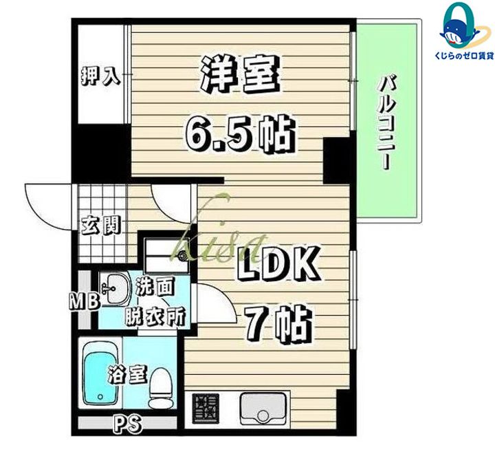 愛知県名古屋市昭和区福江1丁目(マンション)の賃貸物件の間取り