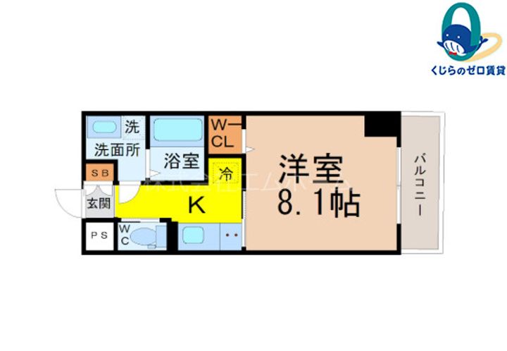 愛知県名古屋市中村区亀島2丁目(マンション)の賃貸物件の間取り