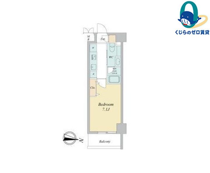 愛知県名古屋市中村区名駅南4丁目(マンション)の賃貸物件の間取り