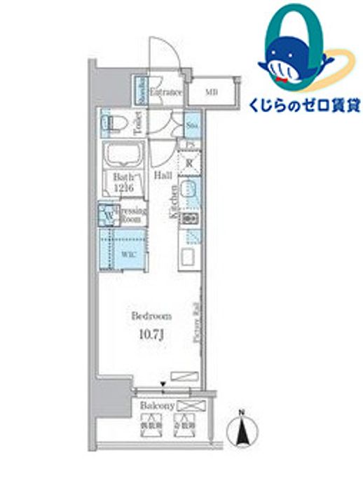 愛知県名古屋市中村区太閤通5丁目(マンション)の賃貸物件の間取り
