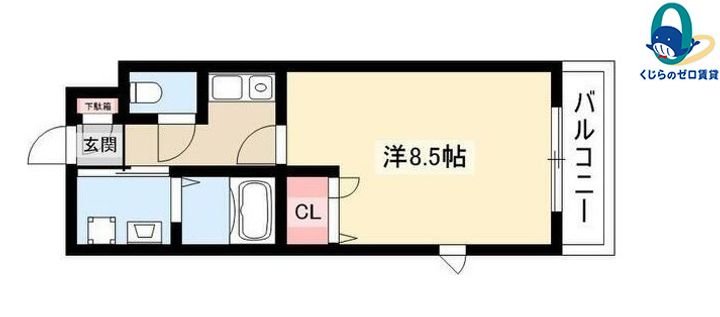 愛知県名古屋市中村区烏森町5丁目(マンション)の賃貸物件の間取り