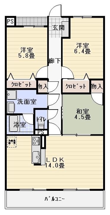 シャトー草薙の間取り