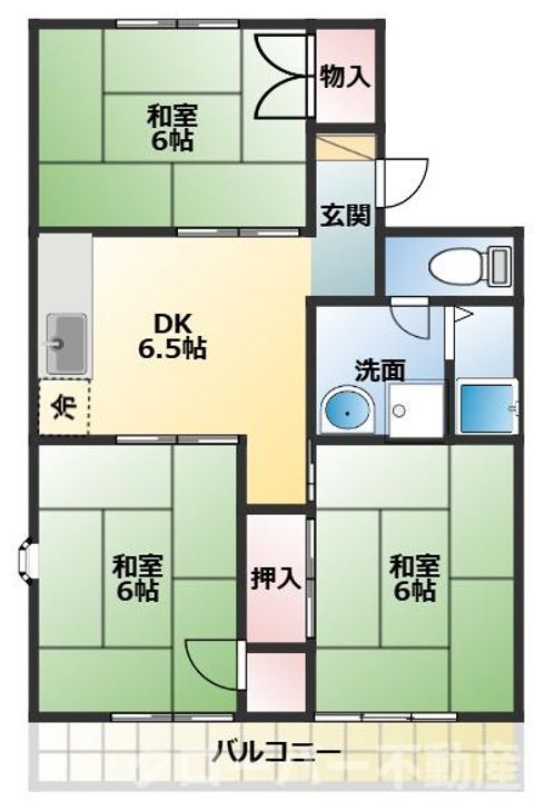 サンハイツ宮川A201の間取り