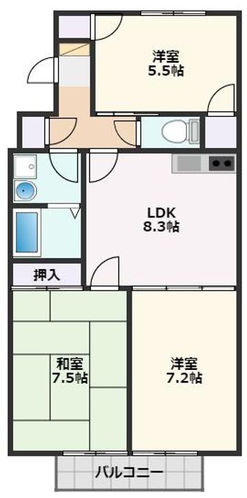 季楽荘の間取り