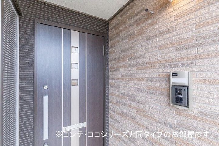 (仮称)笹木野アパートの玄関