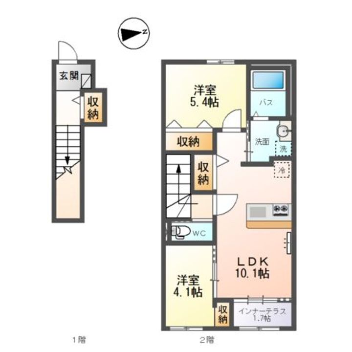 宮代新築アパートの間取り