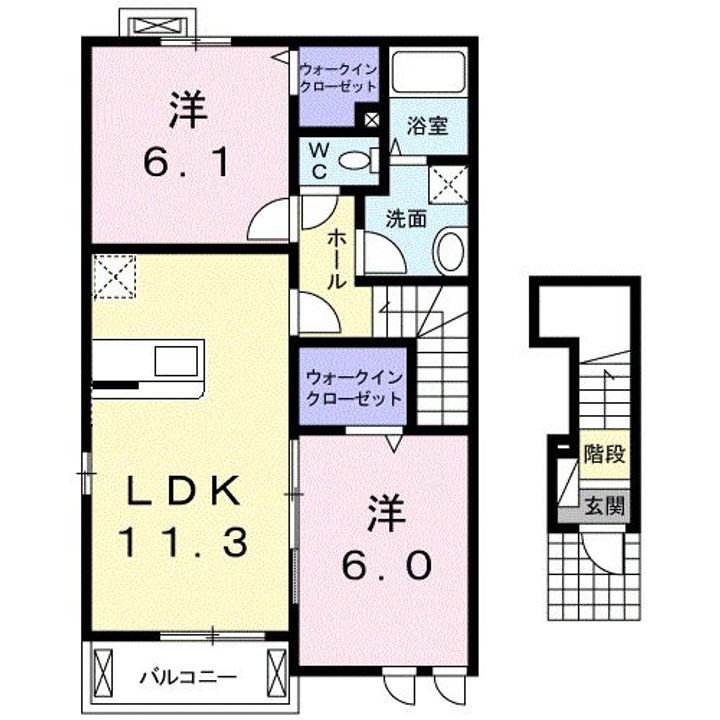 メゾンオーブBの間取り