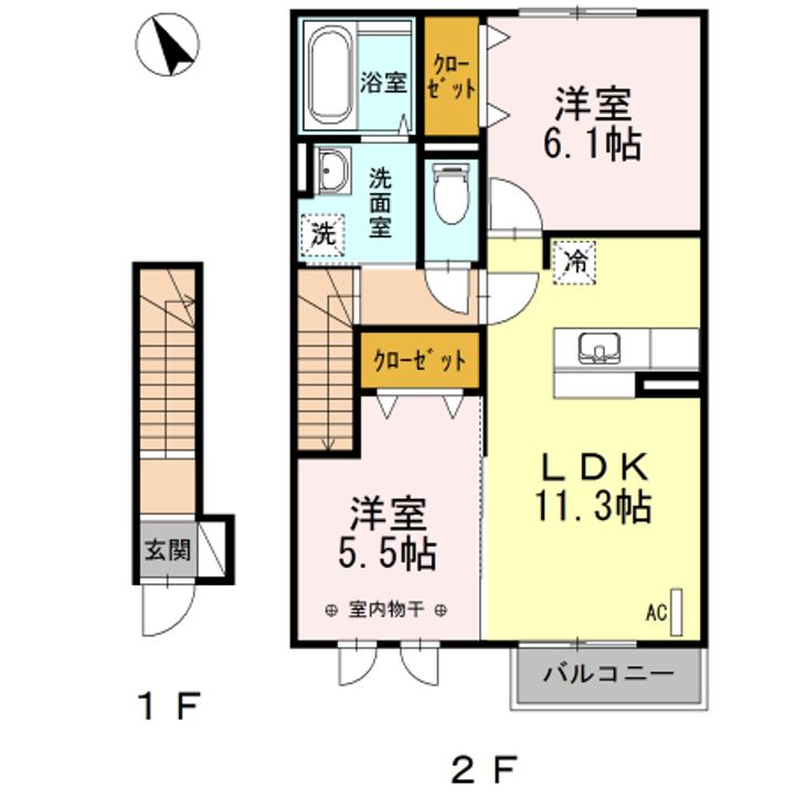 サンライズコーポ Cの間取り
