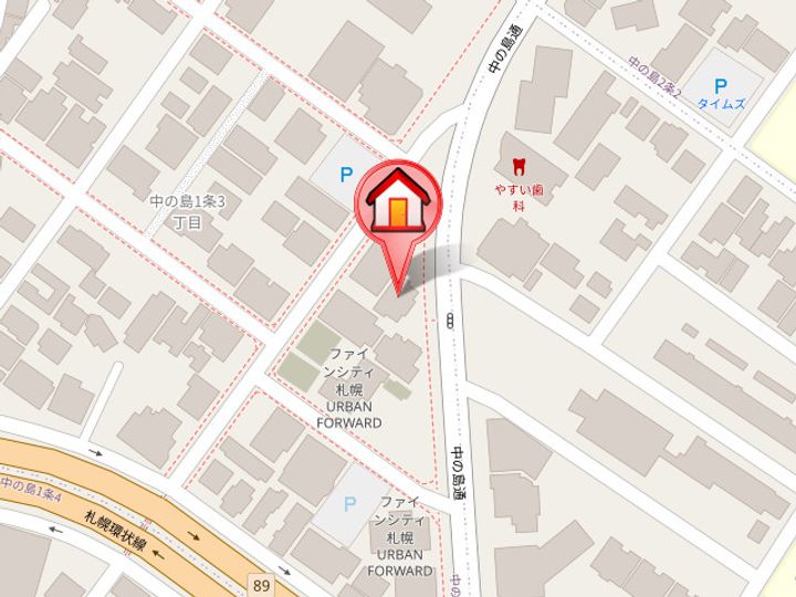 ラフィーネ中の島の地図