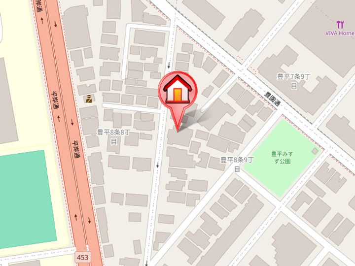 シャルマン豊平の地図