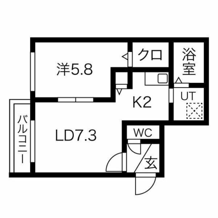 Rose Wood NAKANOSHIMAの間取り