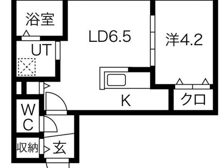 EXCEL平岸 B棟505の間取り