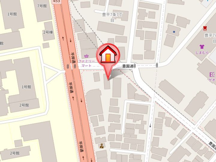 ミ・ピアーチェ学園前の地図