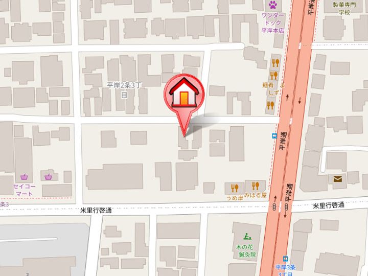 コテージ平岸203の地図