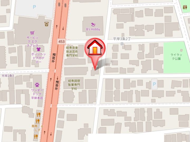 アプロード平岸324102の地図