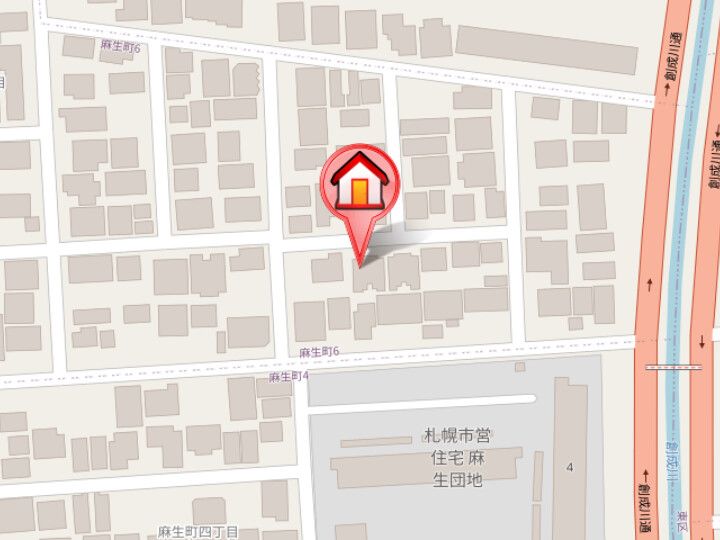 コスモ麻生の地図