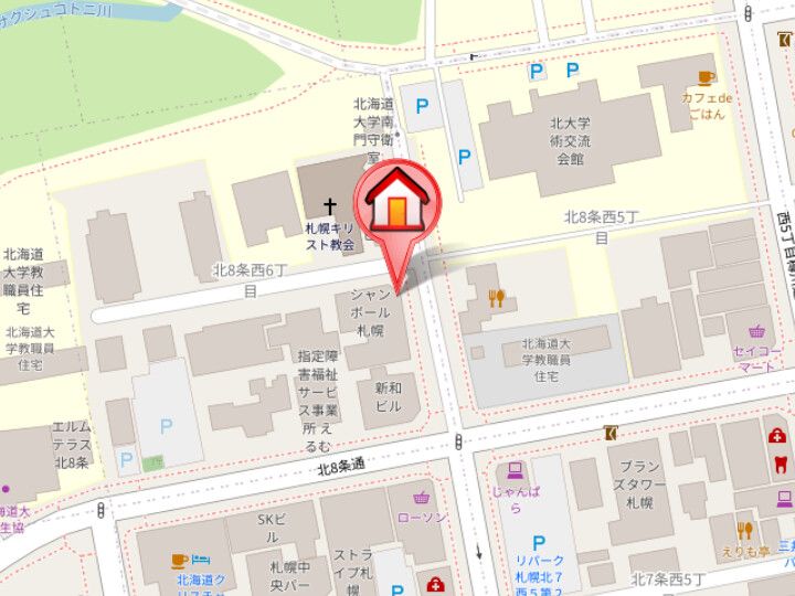 シャンボール札幌618の地図