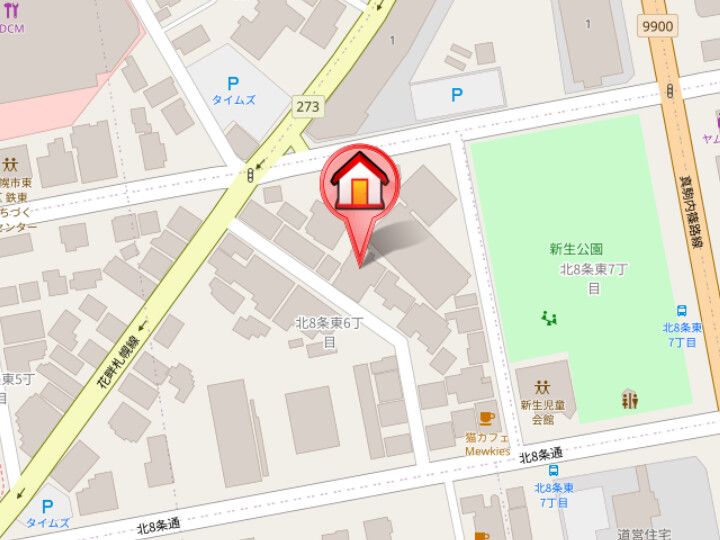 ヴィエルジュ北8条の地図