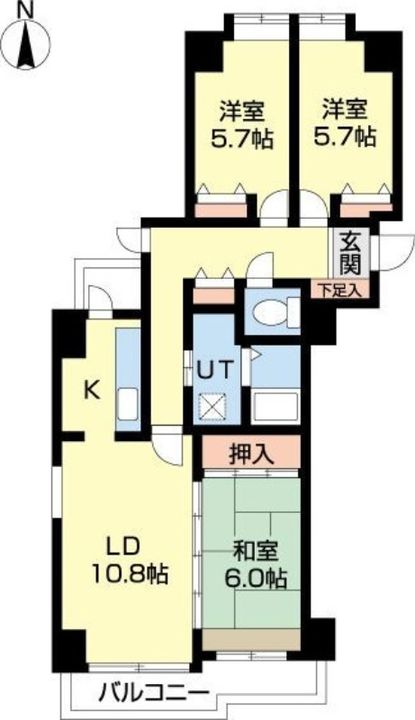 オ・ドミール北19条 の間取り