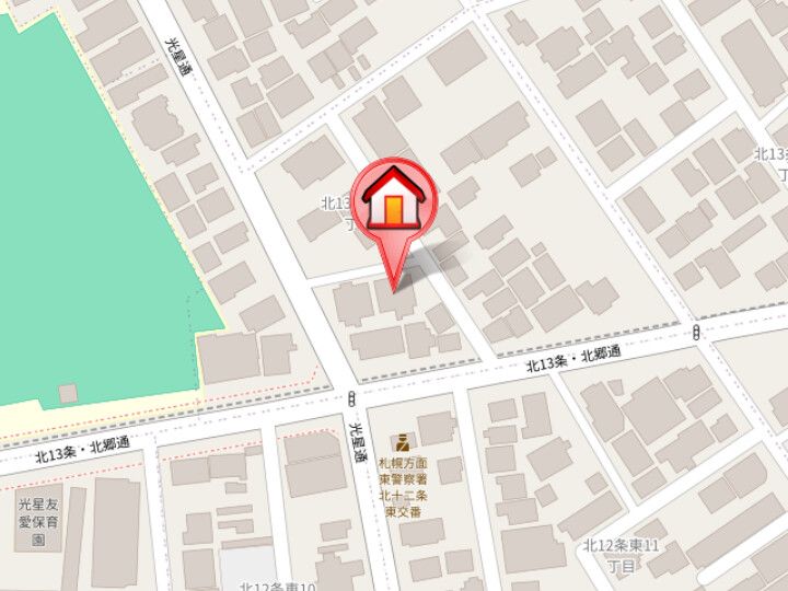 レガート東区役所前B棟 の地図