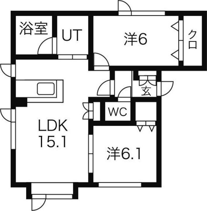 グランメールB101の間取り