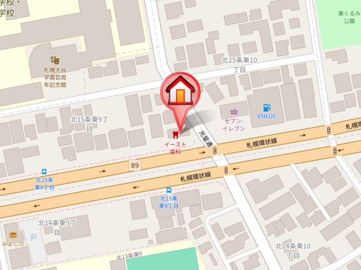CASA東区役所前 の地図