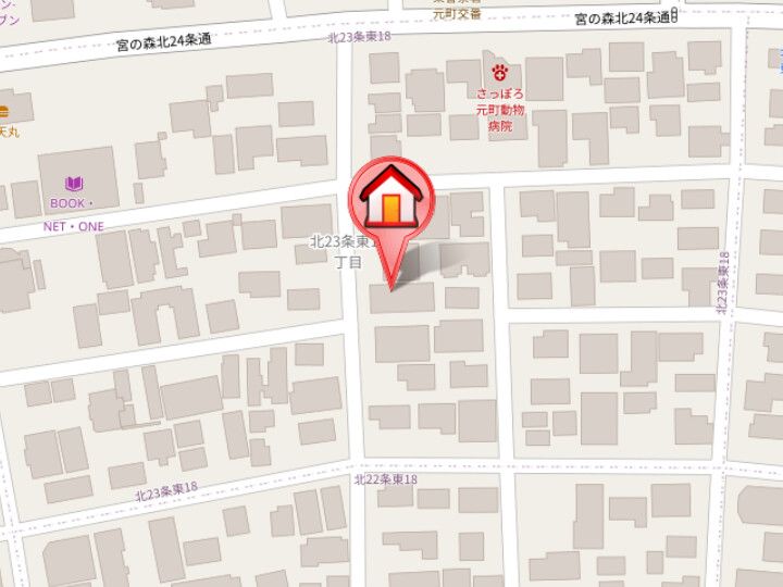 ビッグバーンズマンションN23207の地図