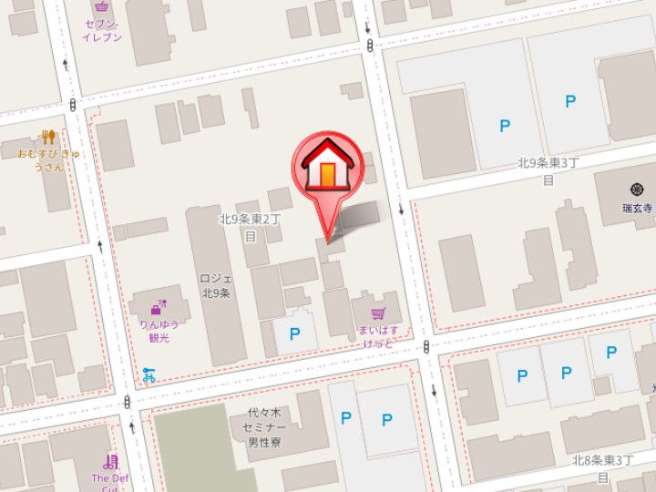 ルラシオン北9条通の地図