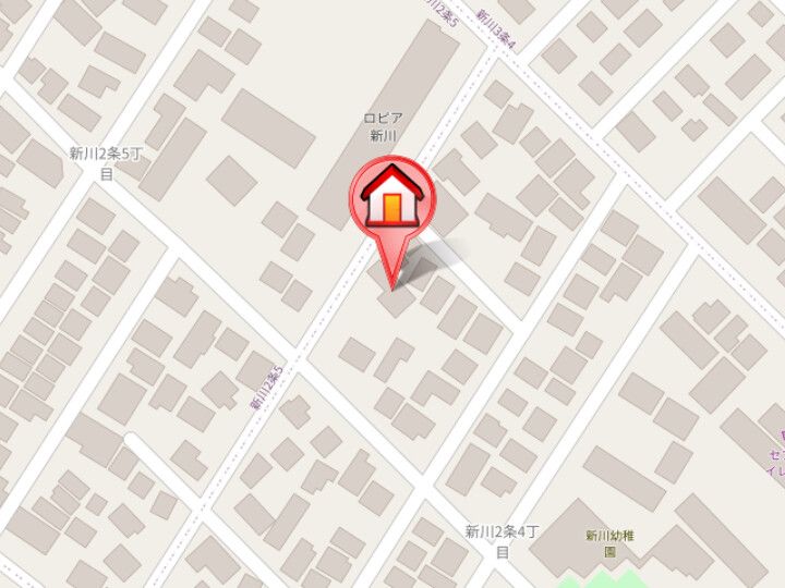 ローズヴィラ新川203の地図