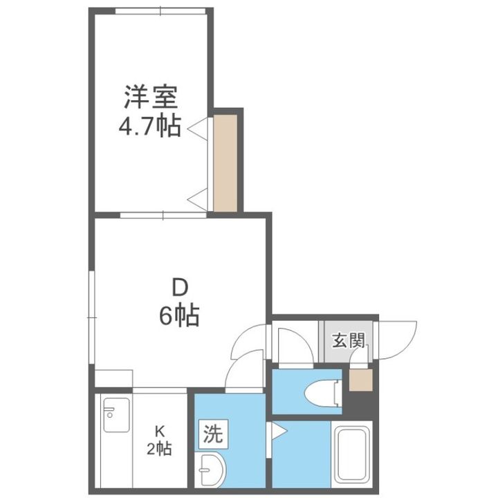 アナーズコテージA棟・B棟A102の間取り