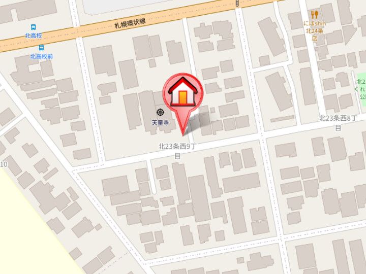 藤井ビル北23条503の地図